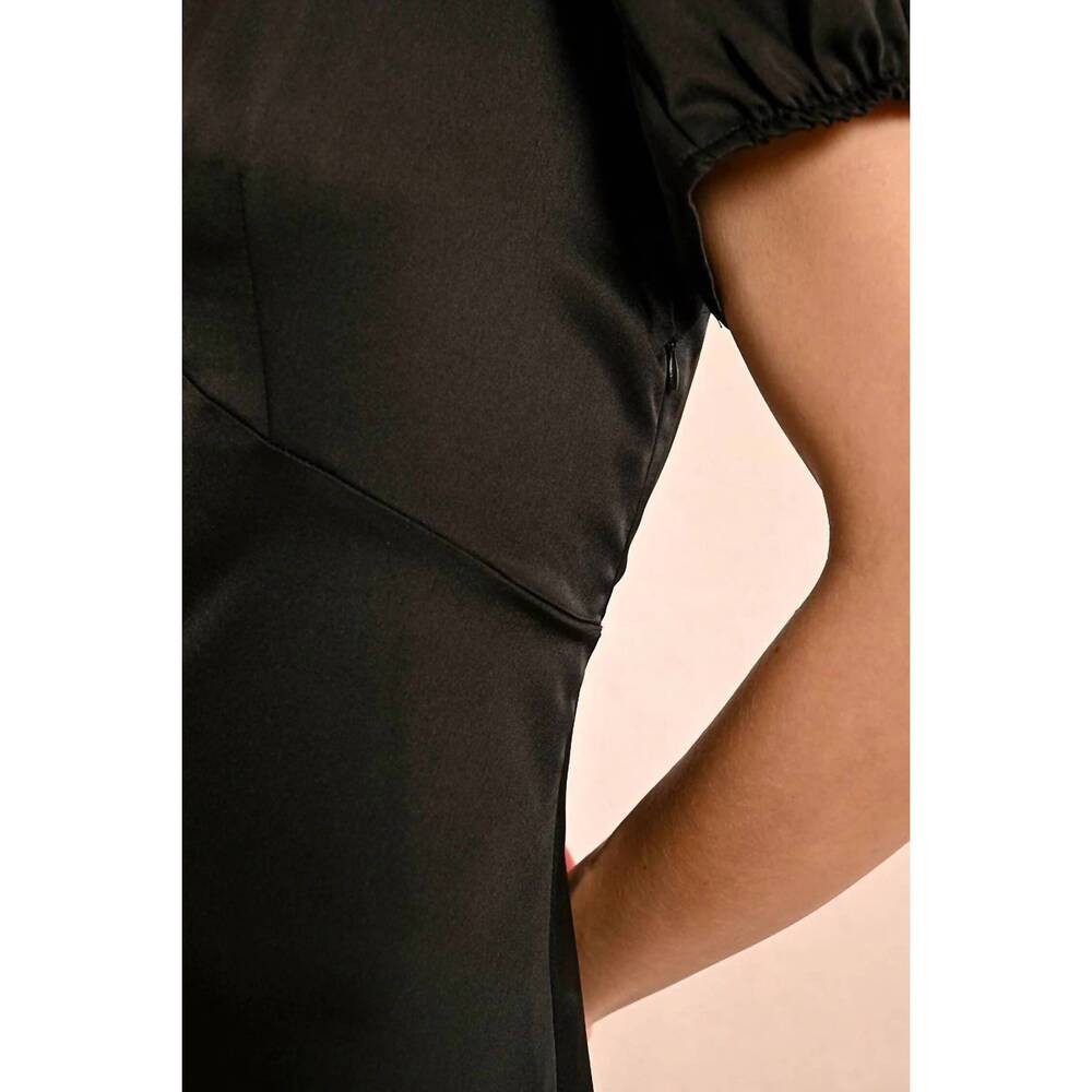 NEW MOLLY BRACKEN long satin dress in black - Picture 6 of 6